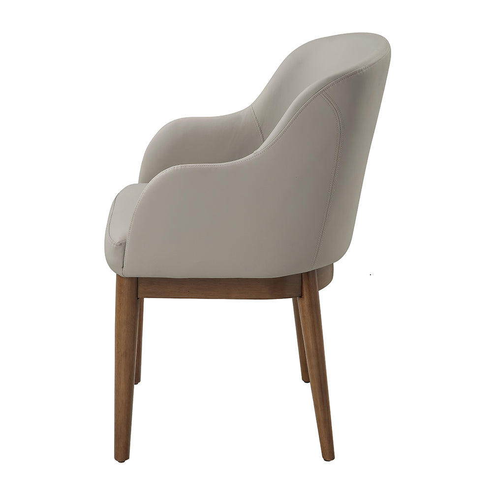 Harvey Leatherette/Walnut Arm Chair (Set of 2)