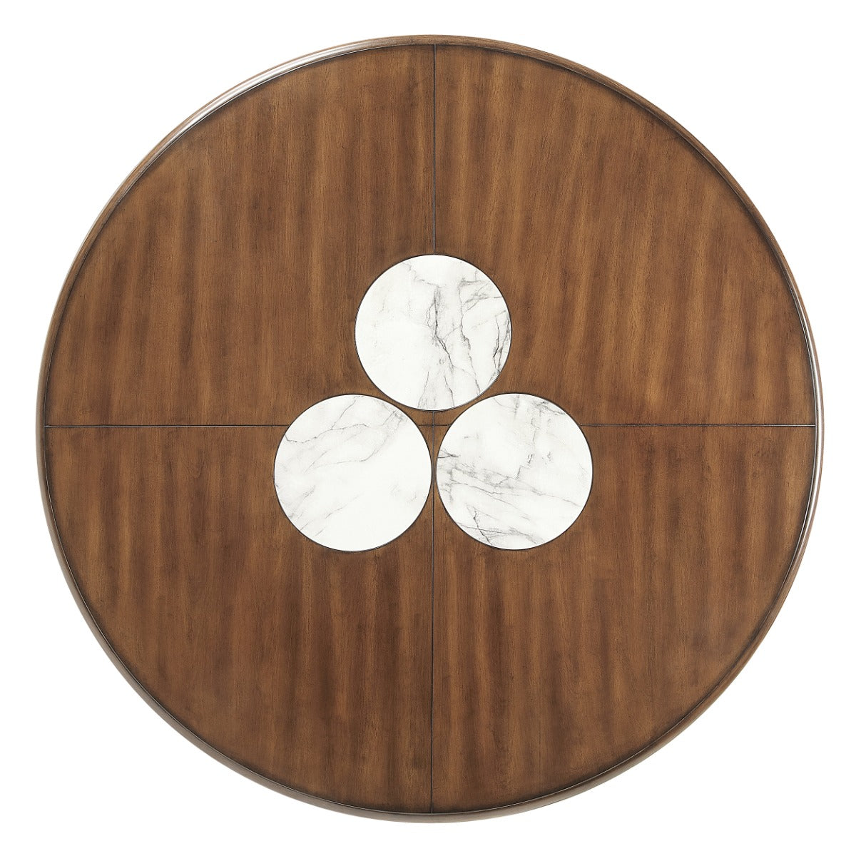 Harvey Engineered Stone/Brown Round Dining Table