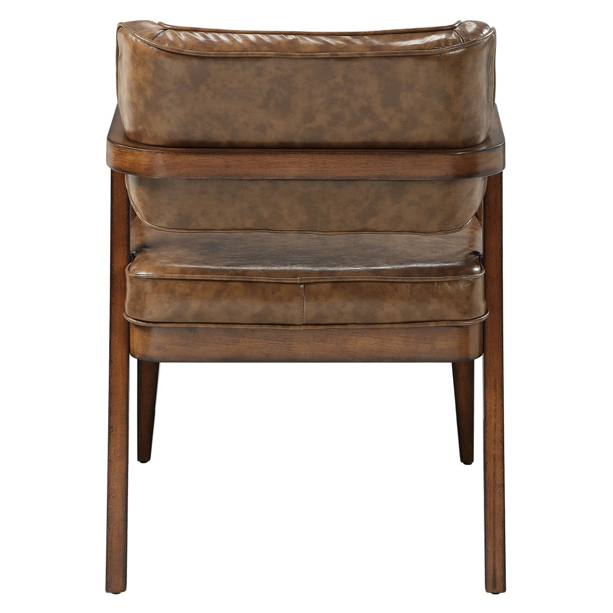Harvey Leatherette/Brown Arm Chair (Set of 2)