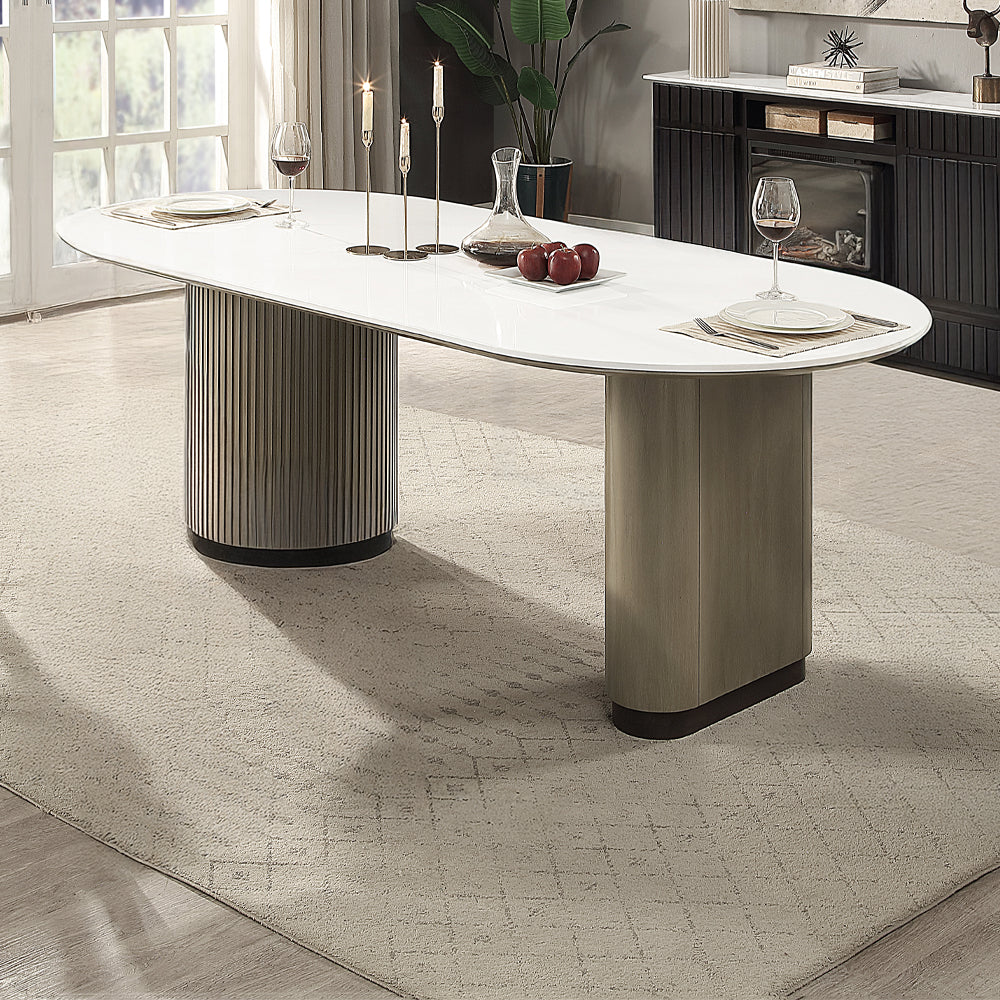 Clayten Engineering Top/Light Oak Dining Table