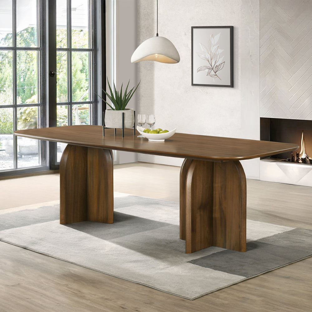 Delmon Dark Walnut Dining Table