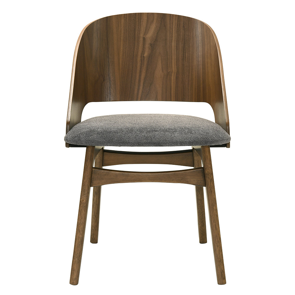 Delmon Fabric/Dark Walnut Side Chair (Set of 2)