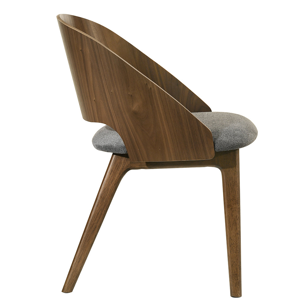 Delmon Fabric/Dark Walnut Side Chair (Set of 2)