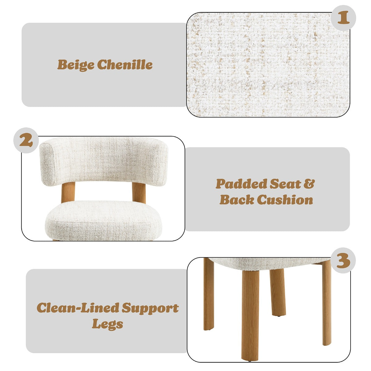 Ogin Beige/Gray Side Chair (Set of 2)