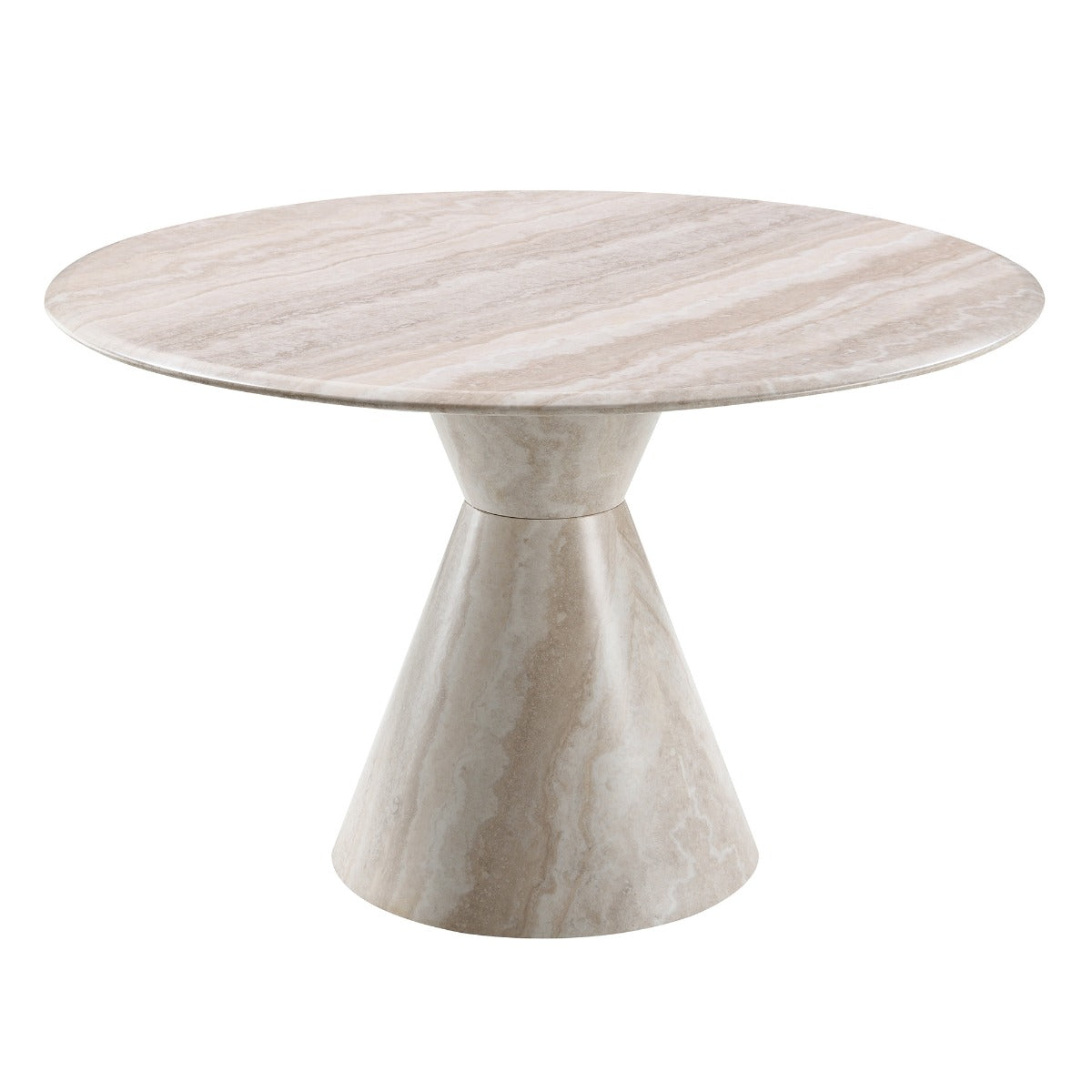 Ogin Dark Beige/Natural Round Dining Table