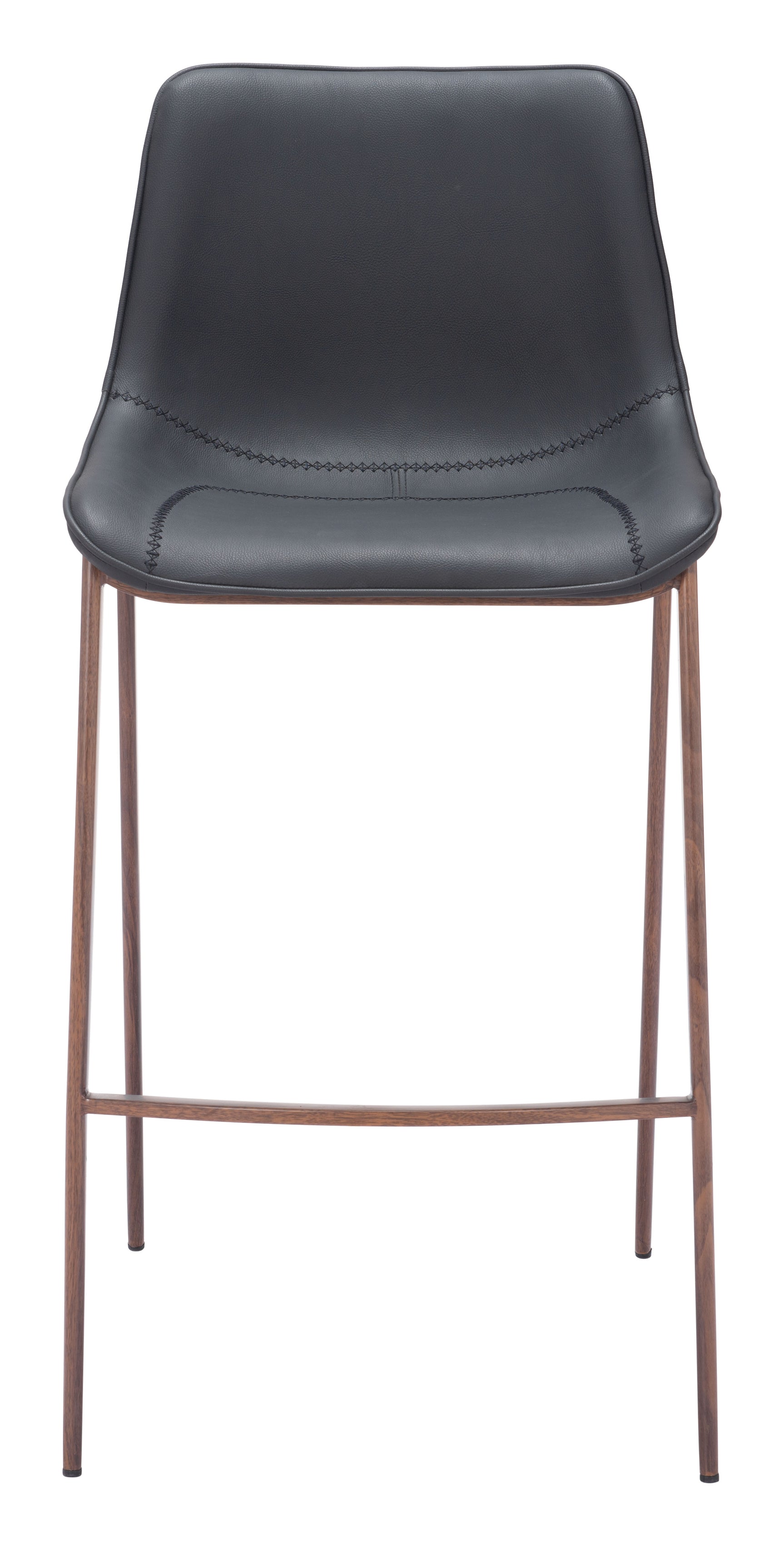 Magnus Black & Walnut Barstool (Set of 2)