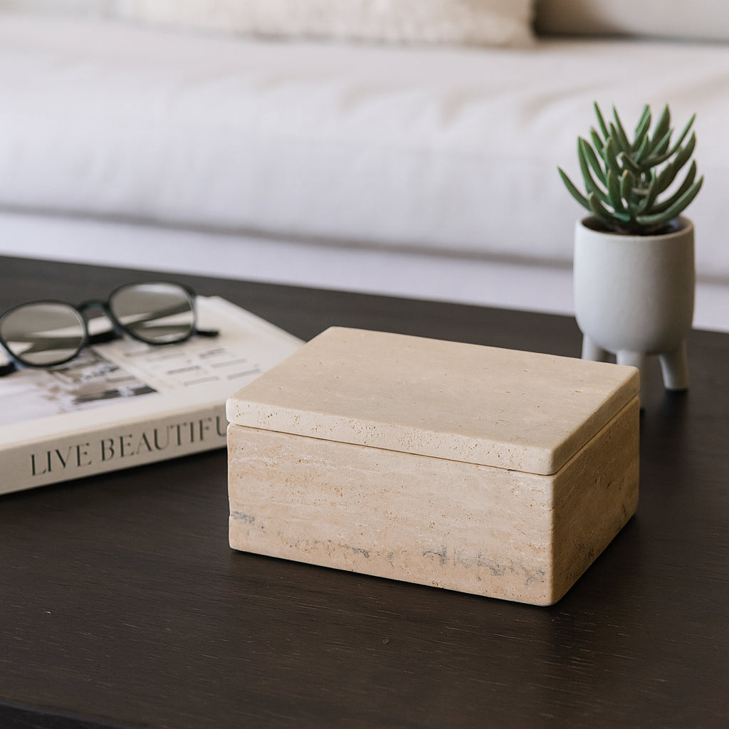 Tuckergrove Tan Travertine Box