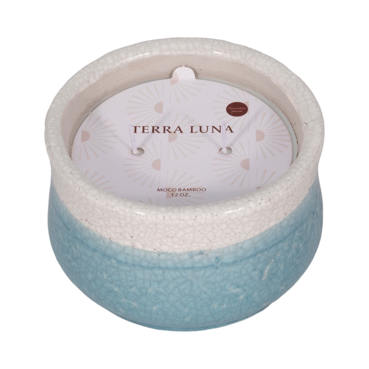 Bennetstone Blue Moco Bamboo Candle
