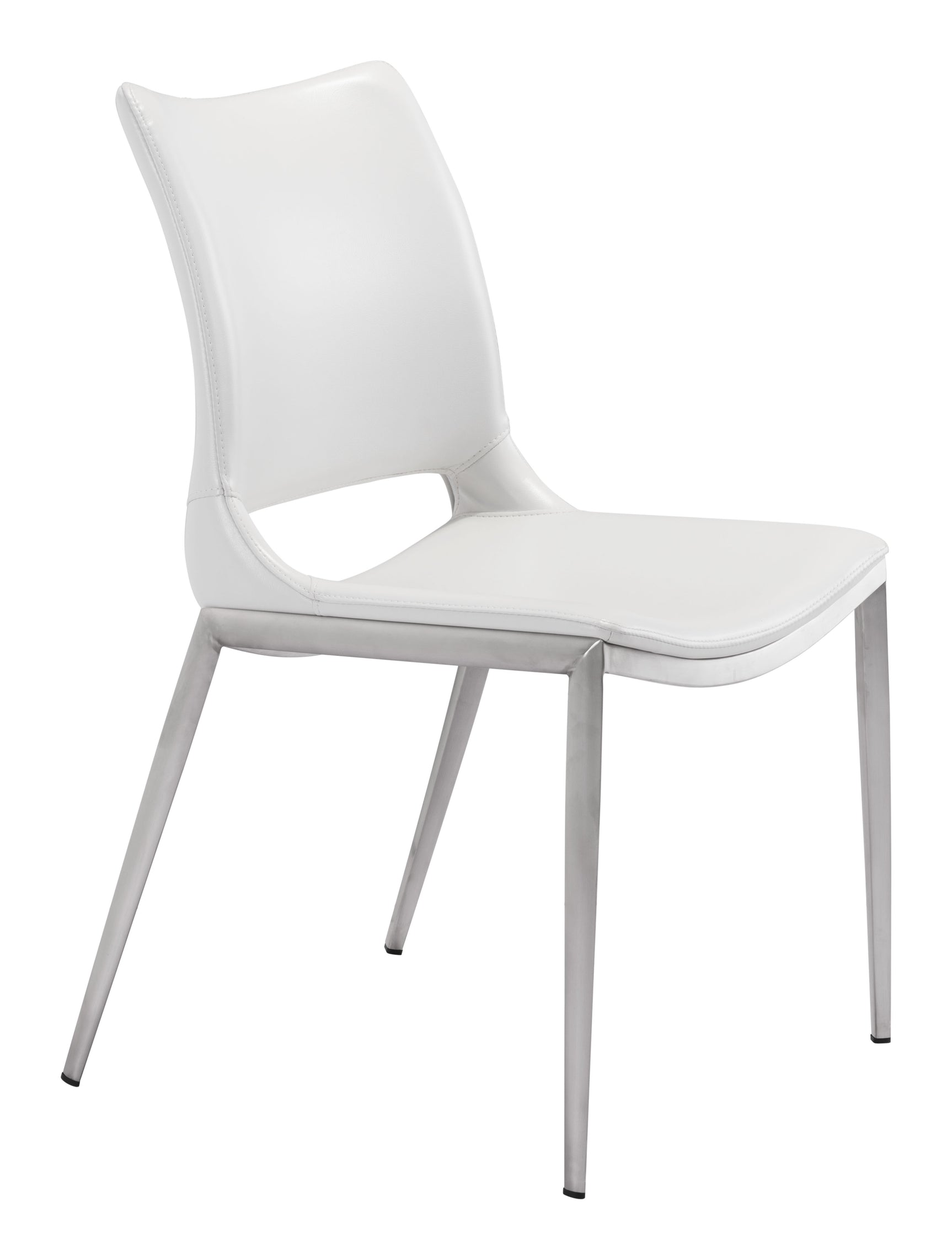 Ace White & Silver Dining Chair (Set of 2)
