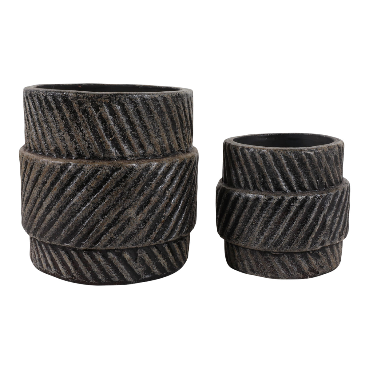 Bellcross Black/Gray Planters (Set of 2)