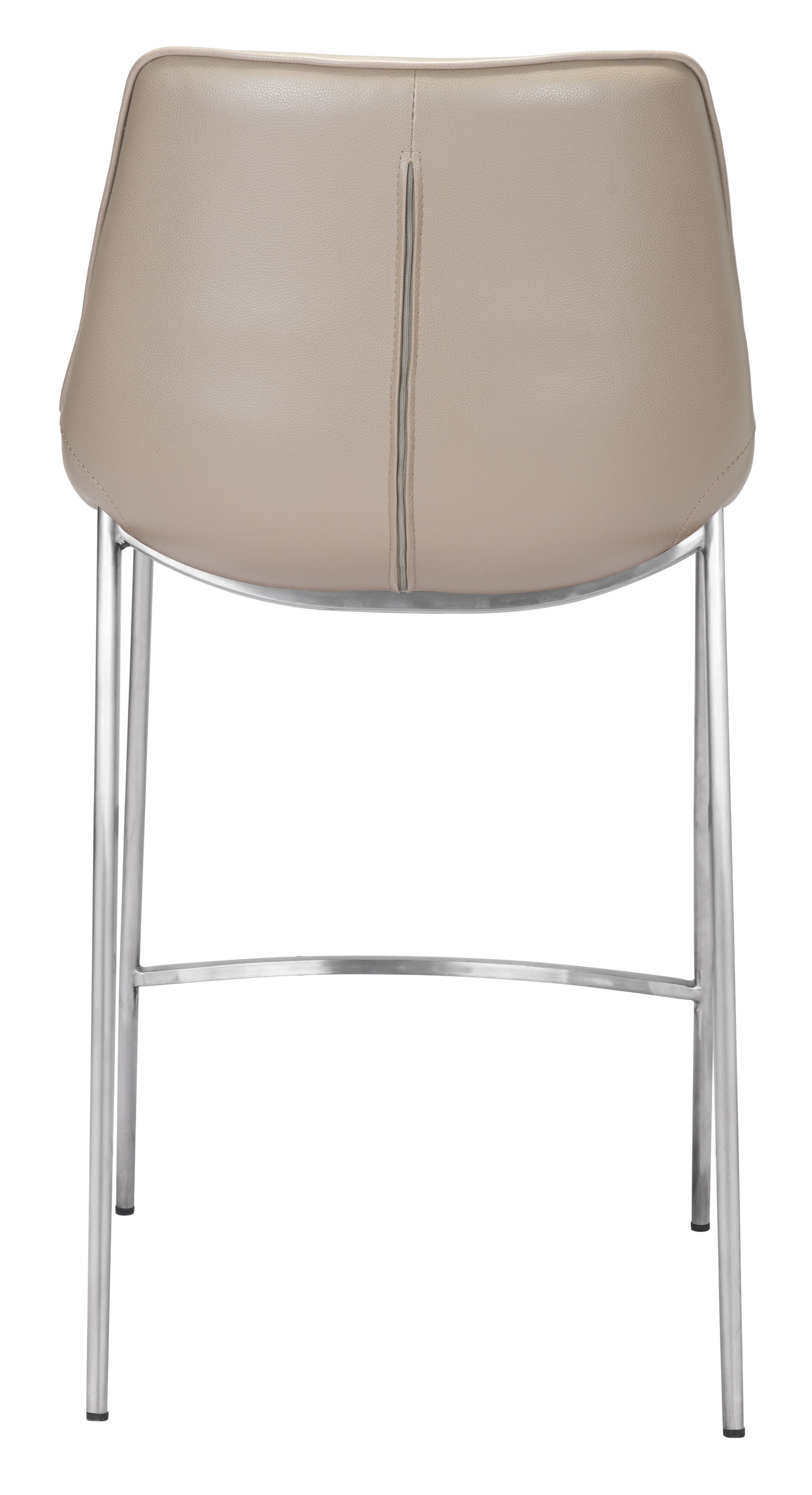 Magnus Brown & Silver Counter Stool (Set of 2)