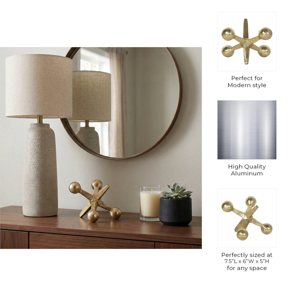 Devon Gold Metal Jacks Decor