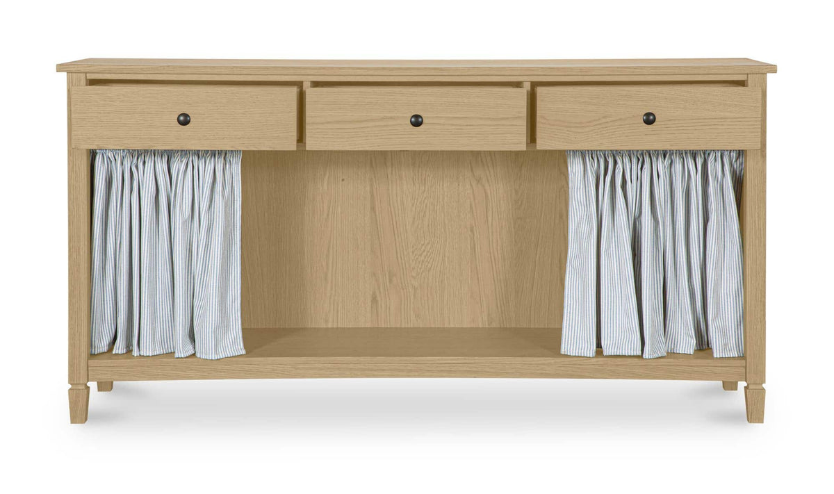 Isabelle Light Blue Stripe Console Table