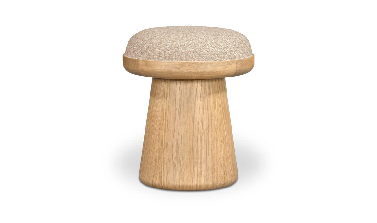 Nadia Textured Oat Swivel Accent Stool