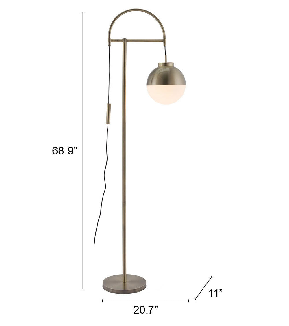 Waterloo White & Bronze Floor Lamp