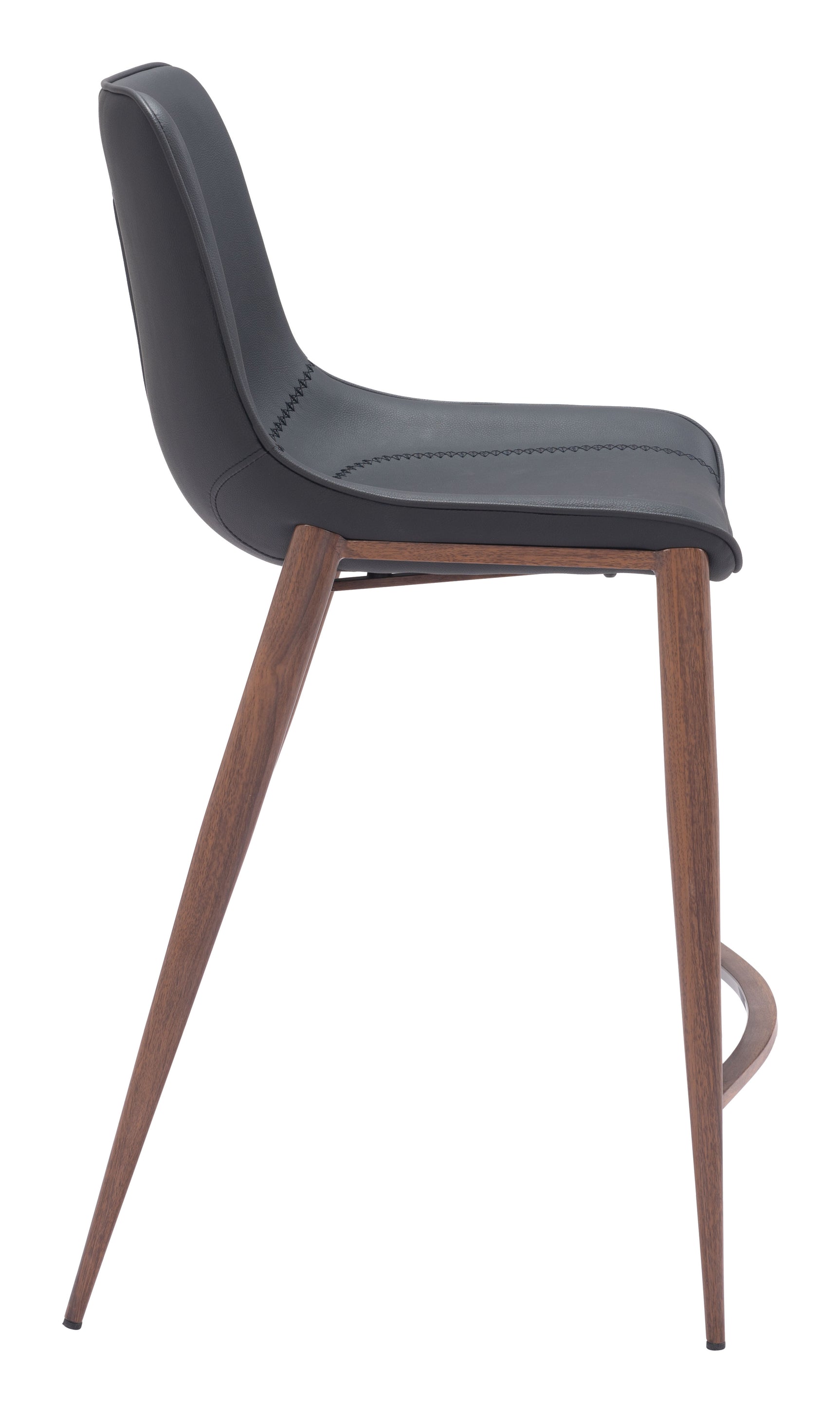 Magnus Black & Walnut Counter Stool (Set of 2)