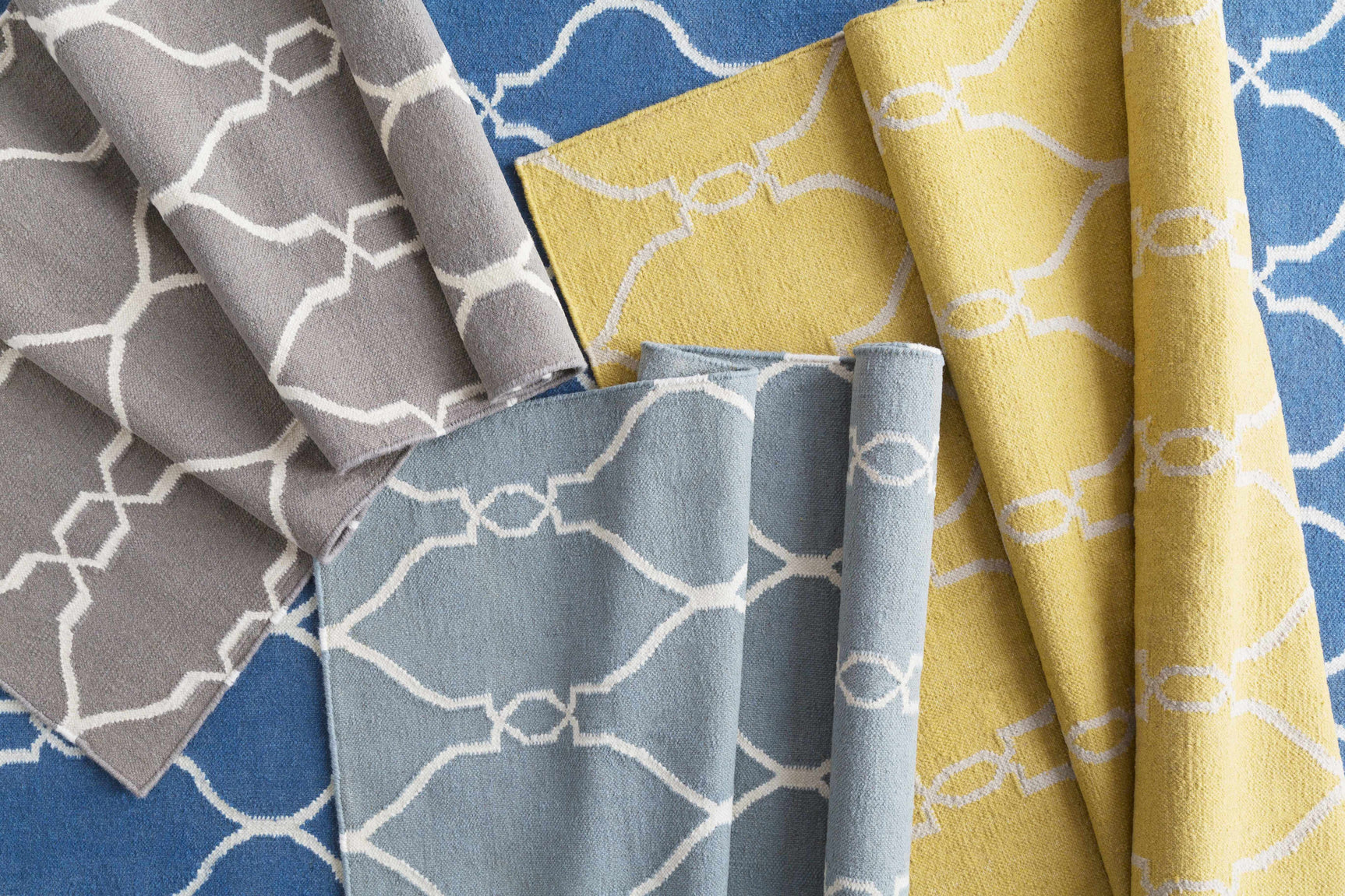 Lamy Beige Trellis Wool Rug - Clearance