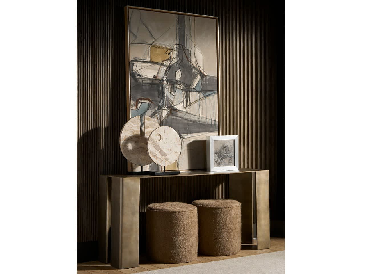 Eclipse Black Nickel 60" Wide Console Table