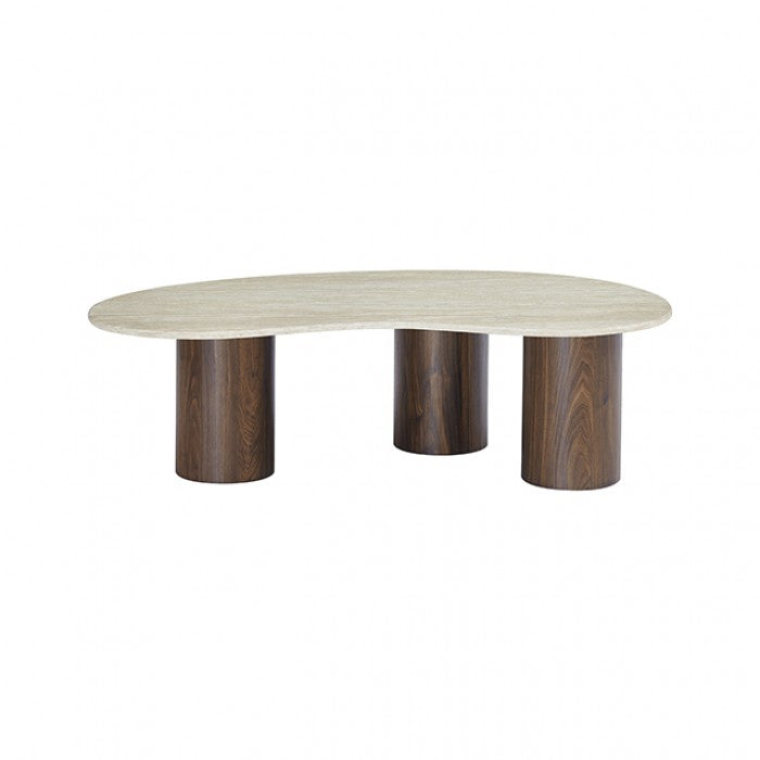 Cloris Walnut/Soft Beige Coffee Table