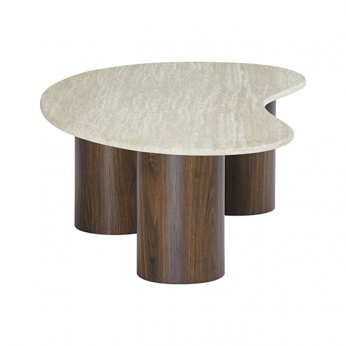 Cloris Walnut/Soft Beige Coffee Table