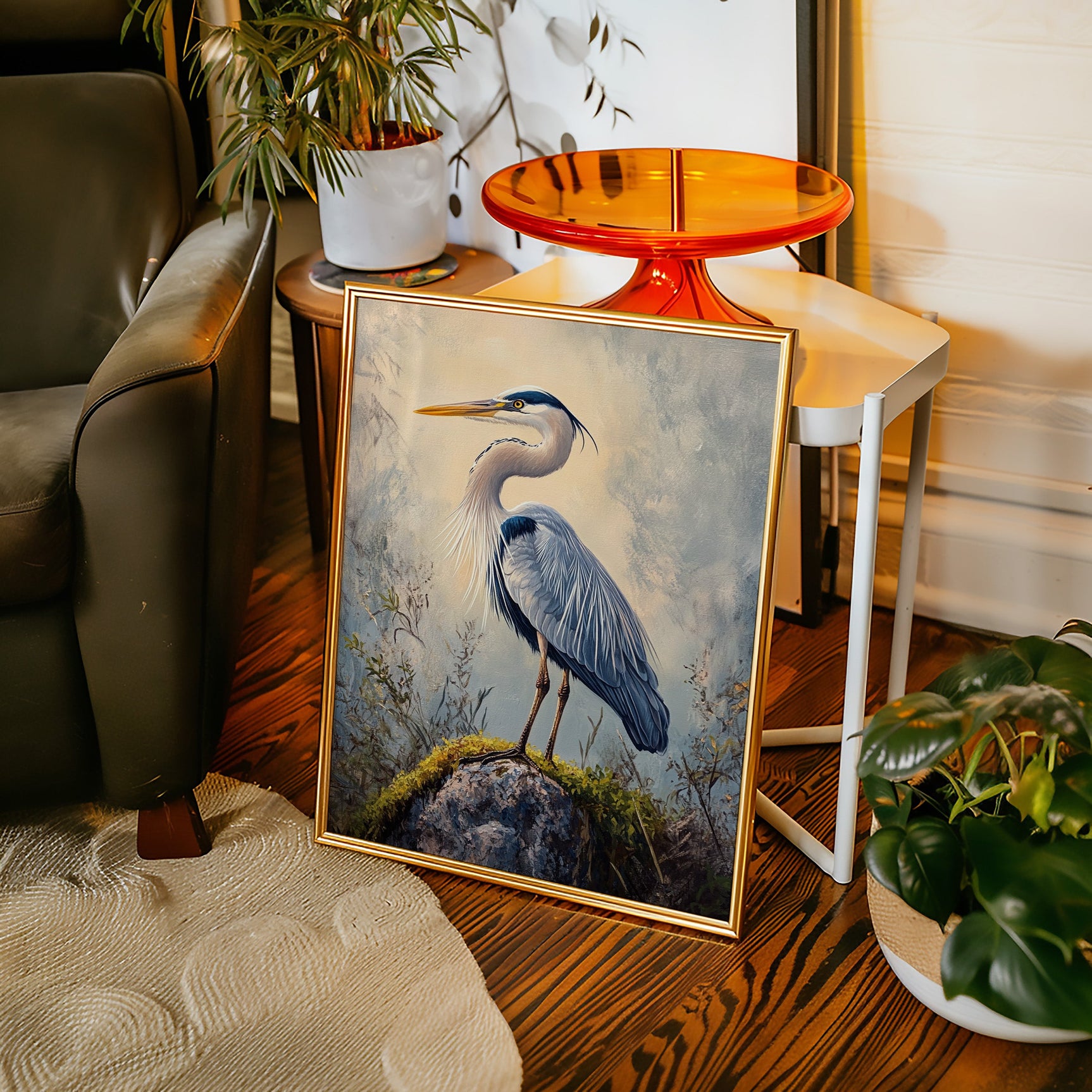 Azure Serenity Heron