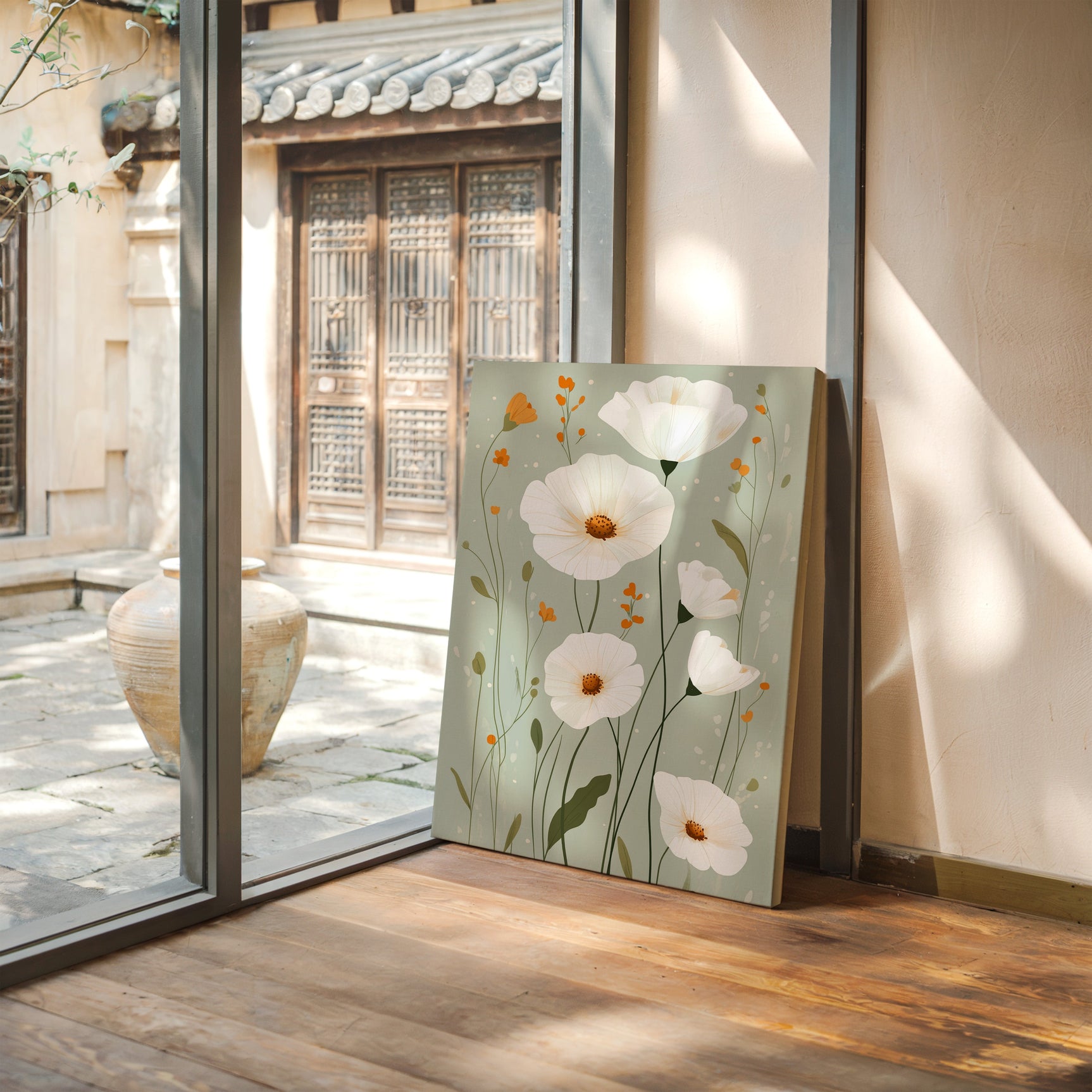 Tranquil Meadows - Modern Floral Canvas Art