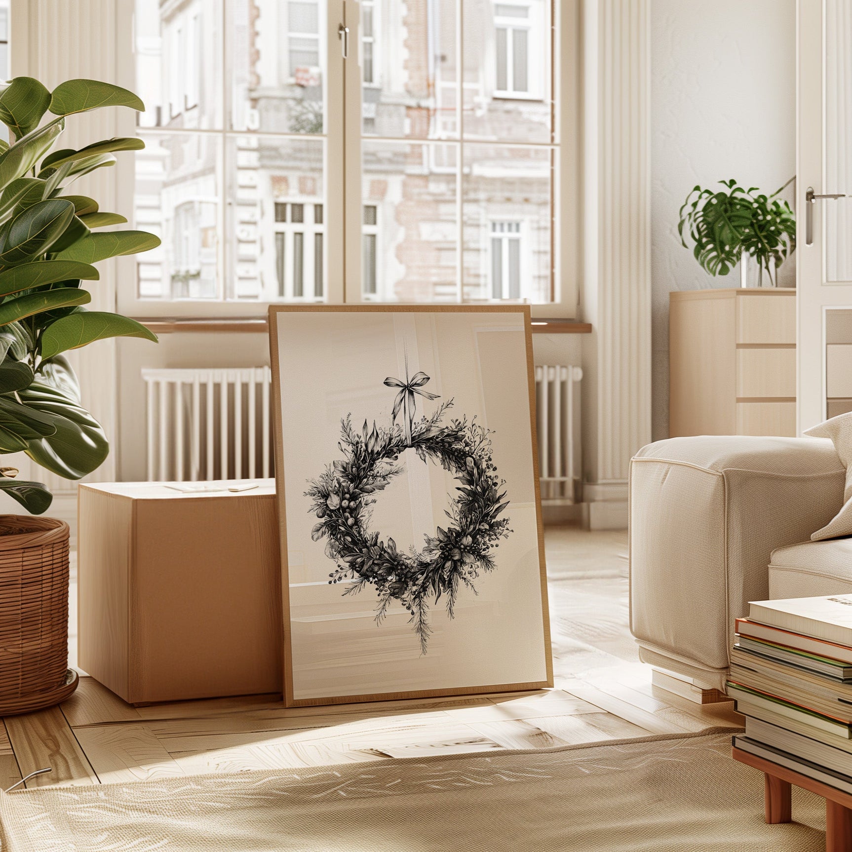Monochromatic Wreath in Winter