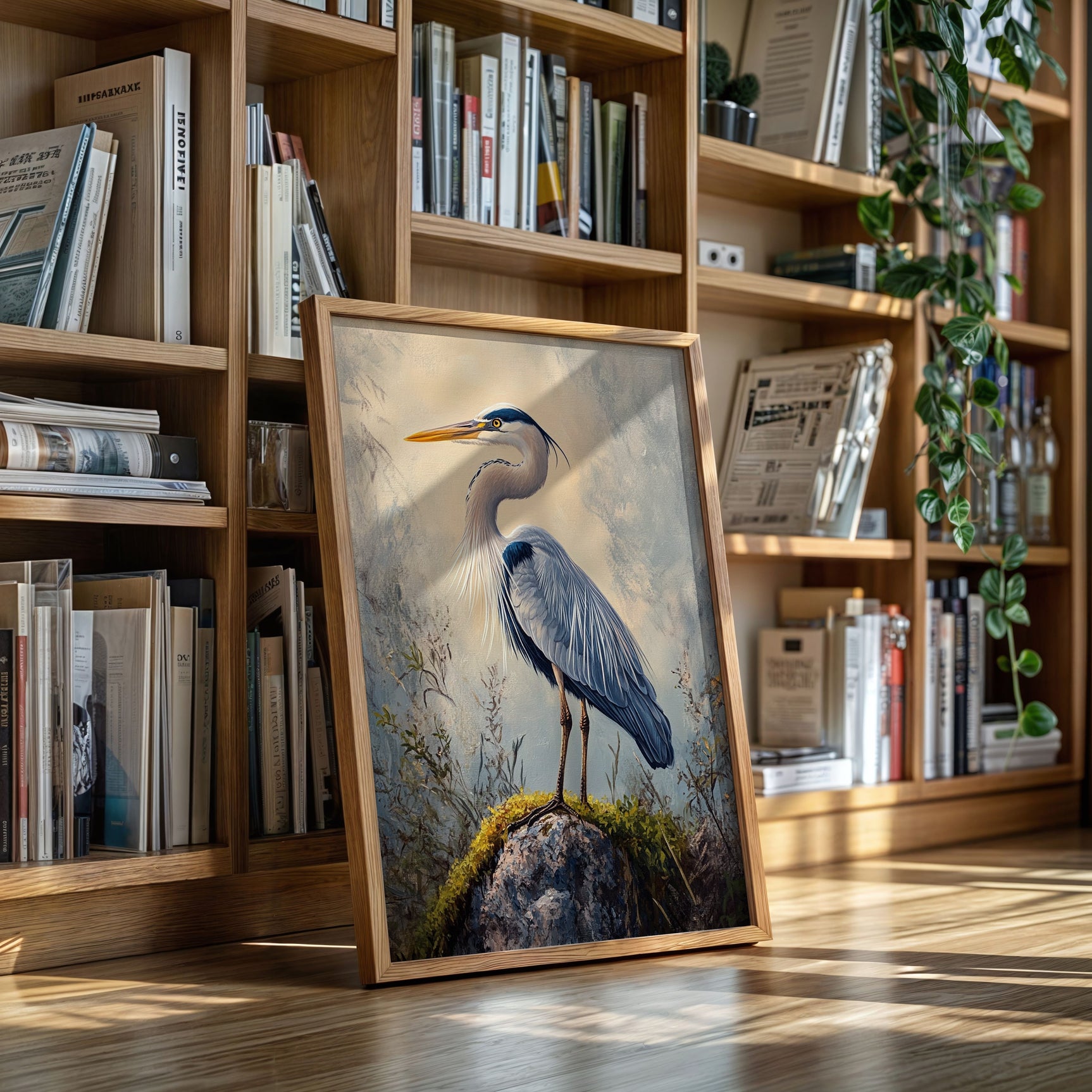 Azure Serenity Heron