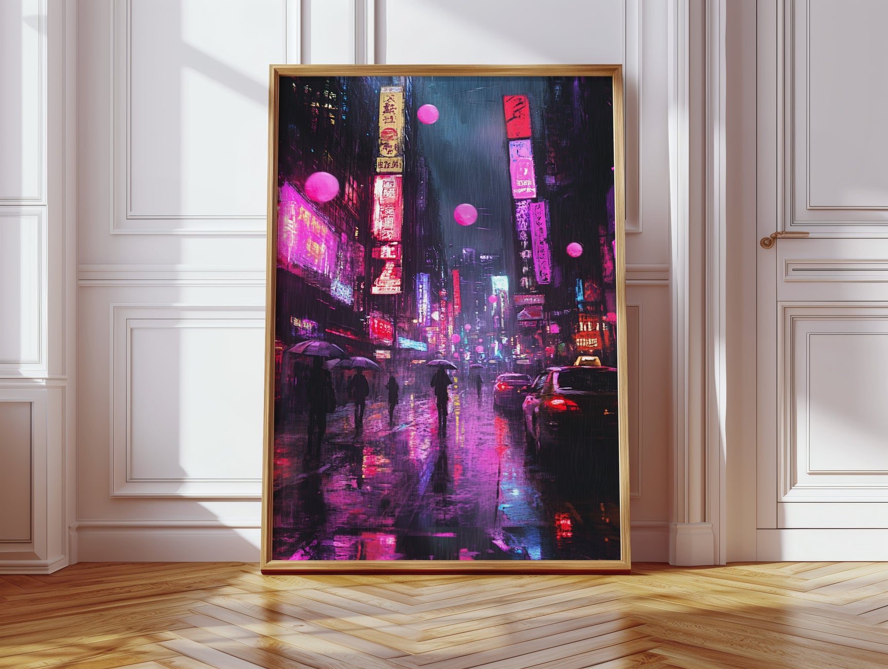 Neon Dreams in Rain