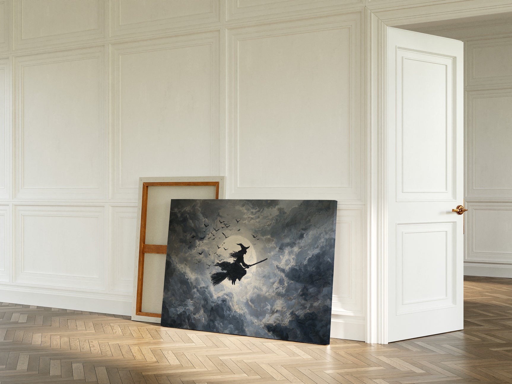 Midnight Flight Under Moonlit Skies