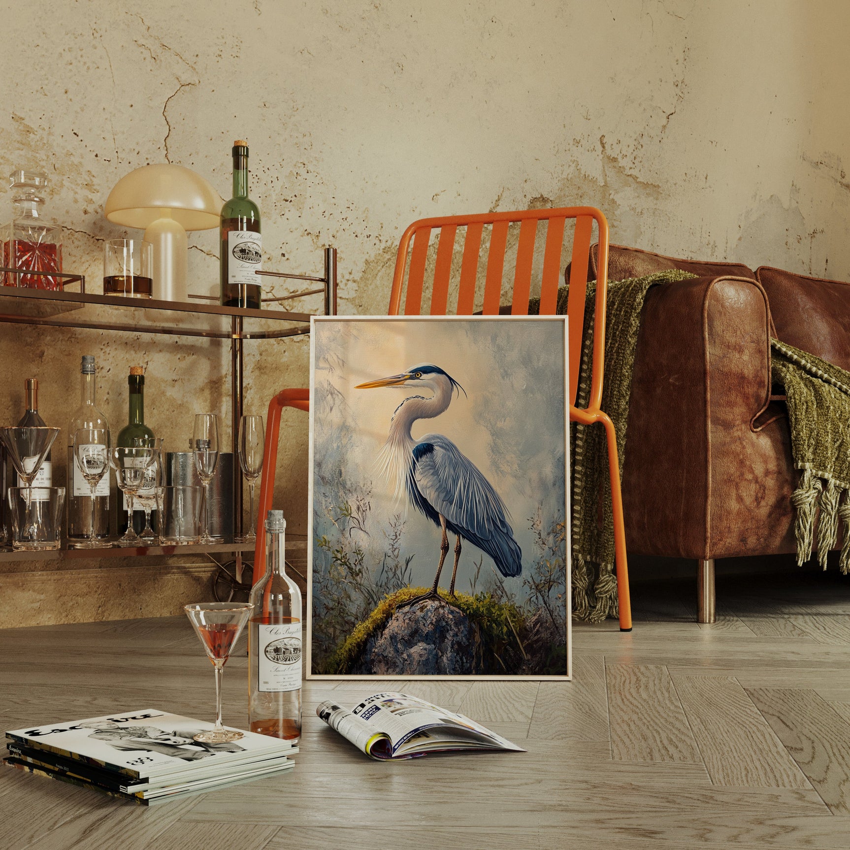 Azure Serenity Heron