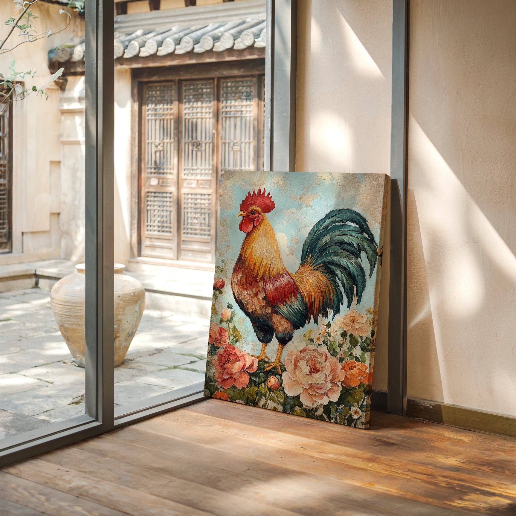 Sunlit Rooster