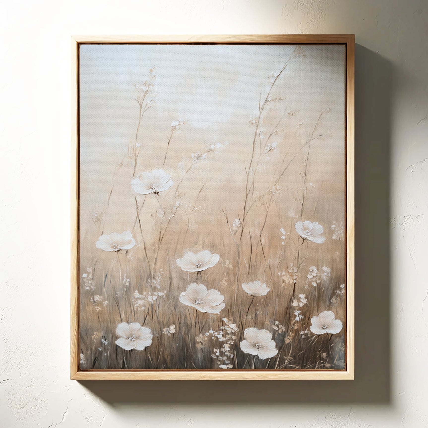 Serenity in Beige Blossoms