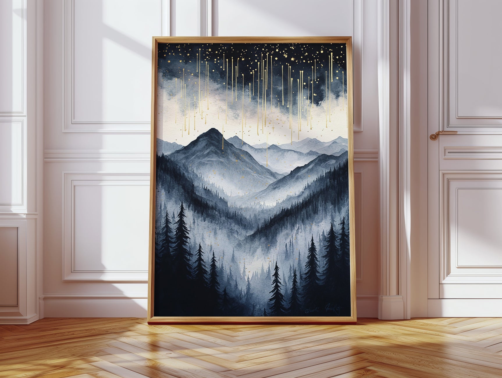 Starlit Peaks in Twilight