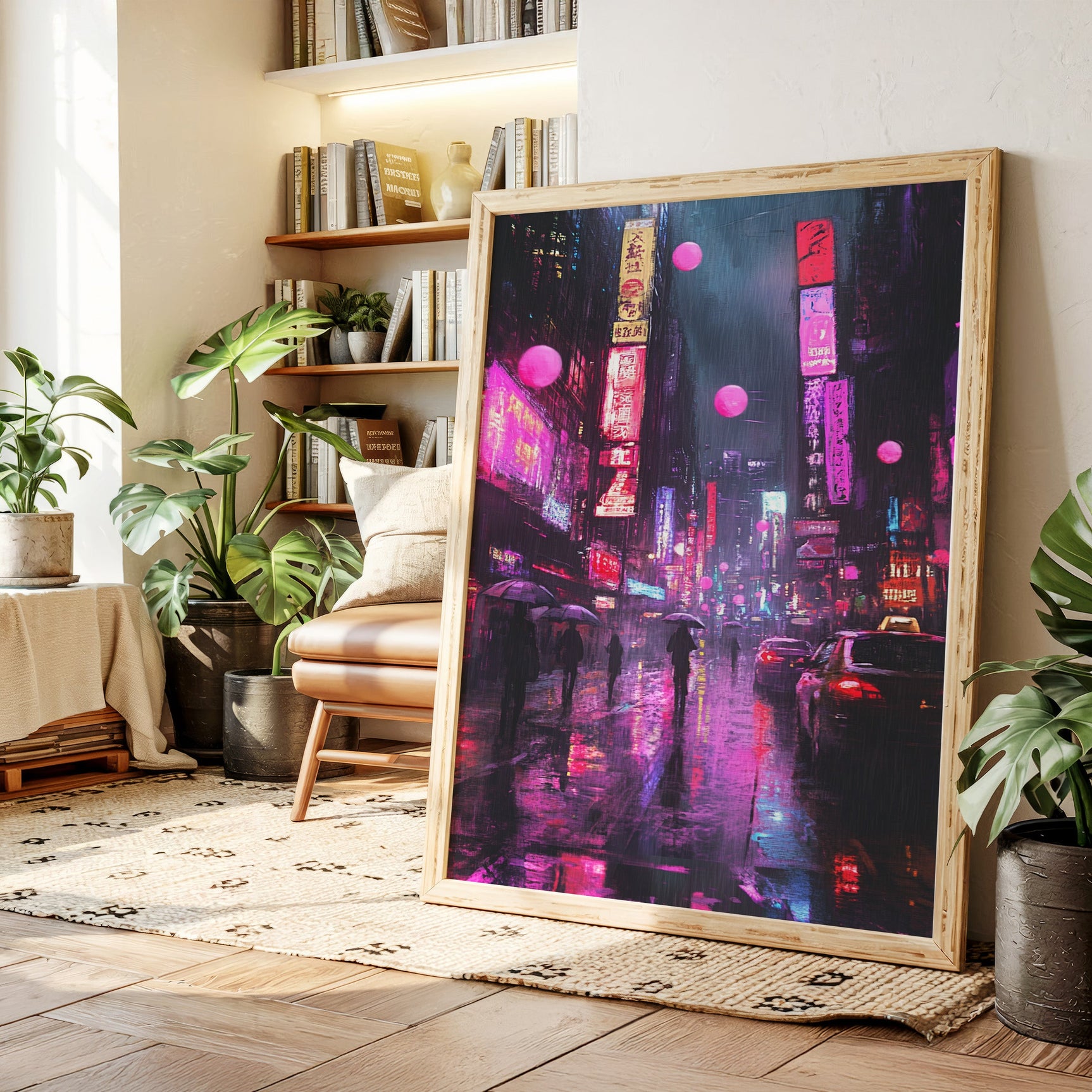 Neon Dreams in Rain