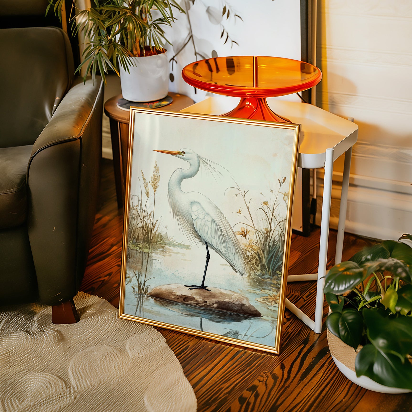 Tranquil Heron Reverie