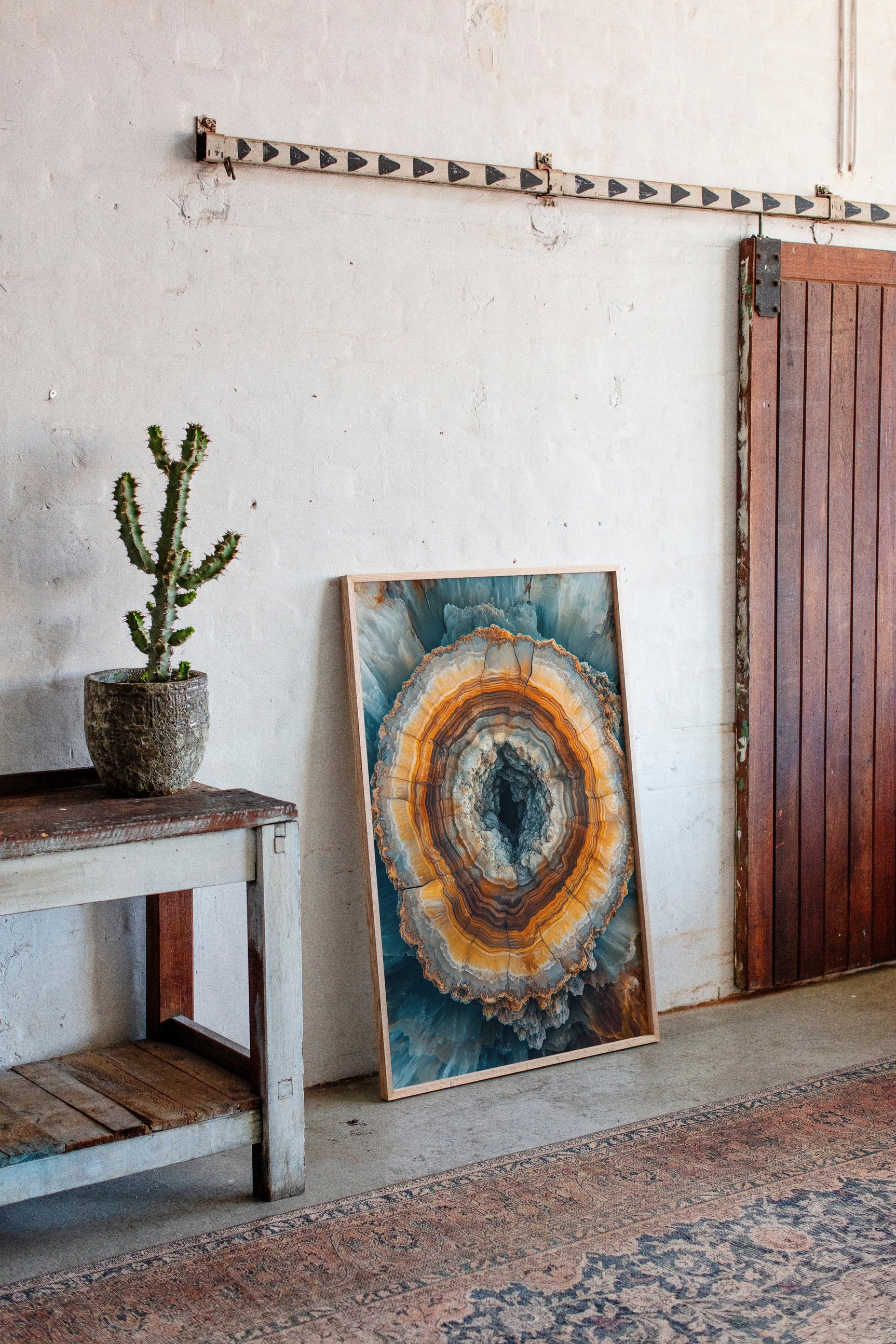 Ethereal Geode - Earthy Abstract Art