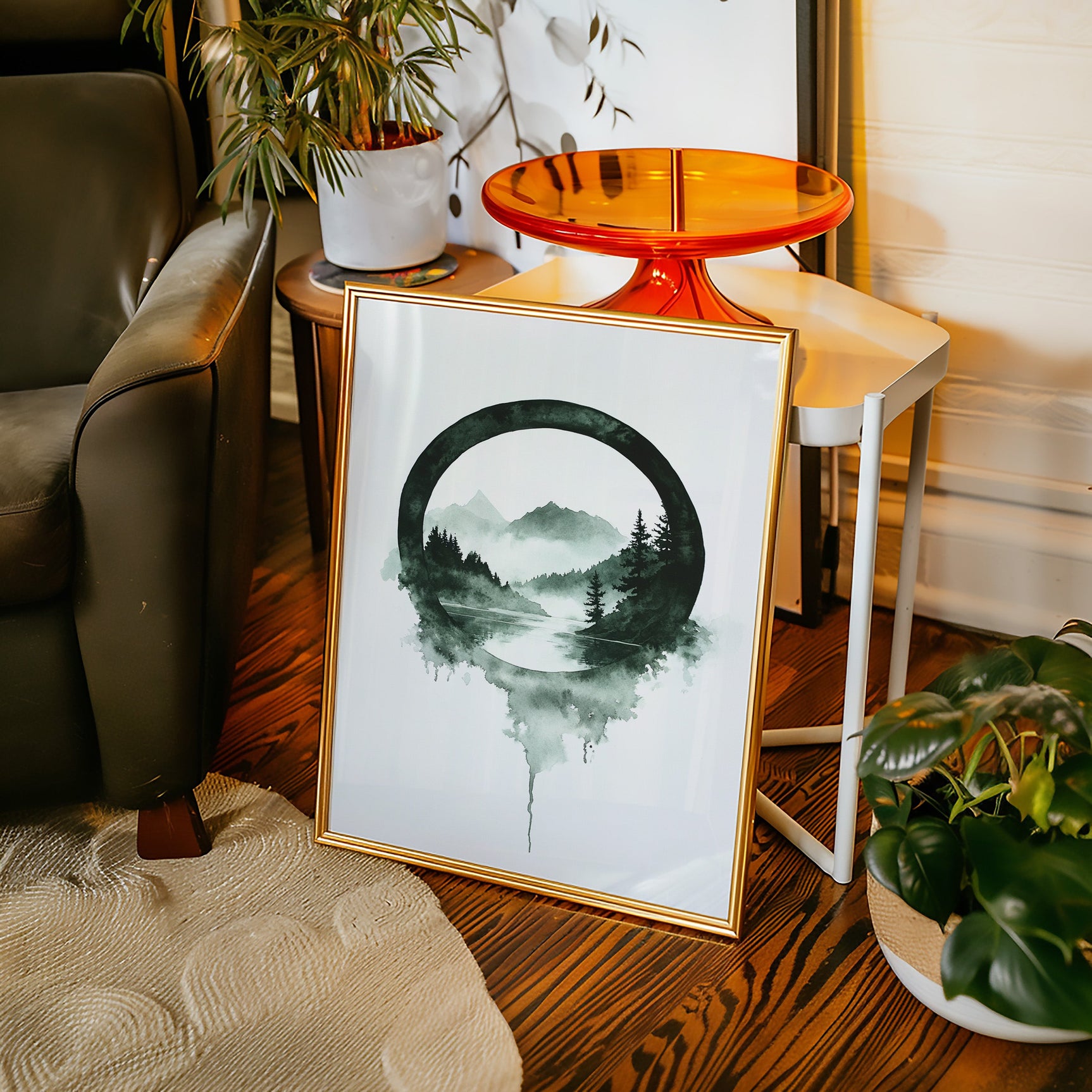 Tranquil Wilderness - Minimalist Forest Art