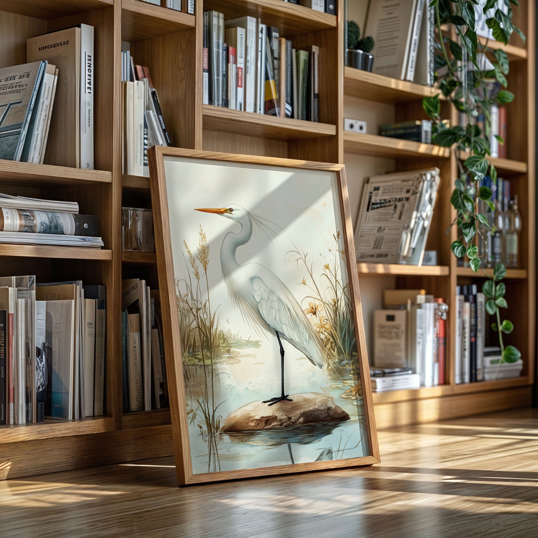 Tranquil Heron Reverie