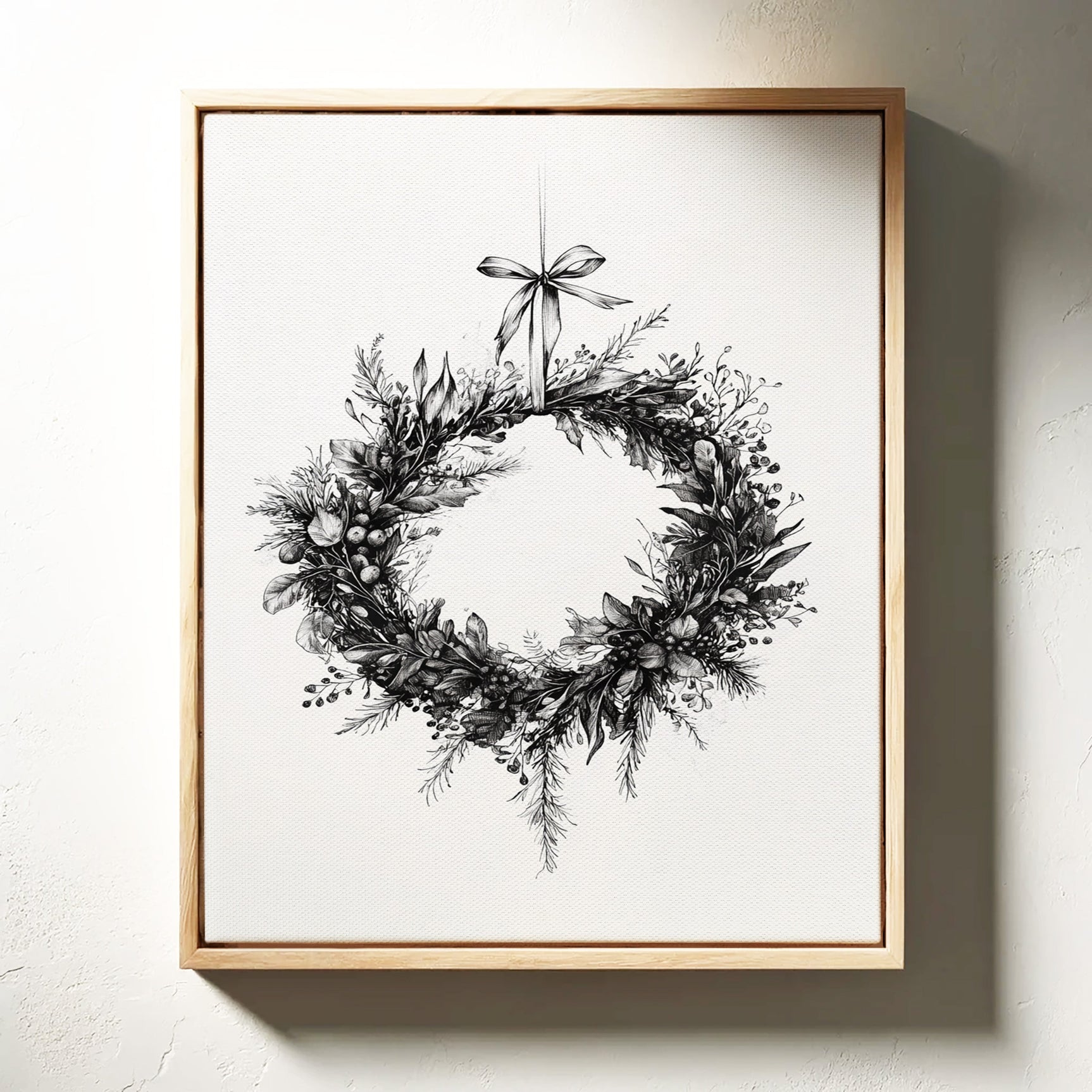 Monochromatic Wreath in Winter