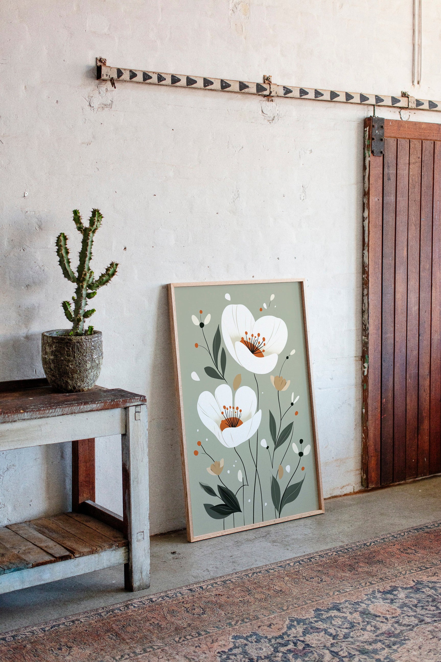 Tranquil Blossoms - Minimalist Floral Art