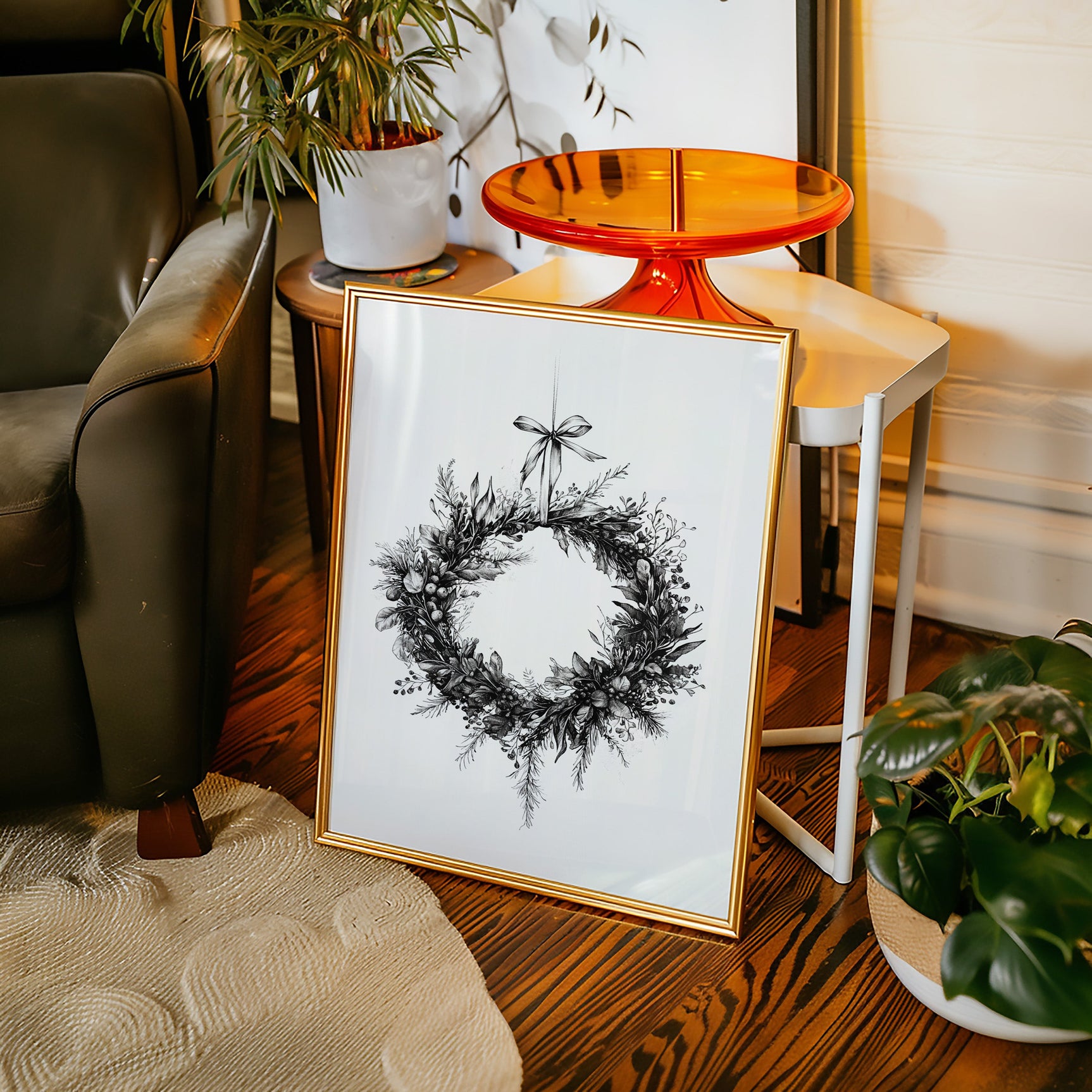 Monochromatic Wreath in Winter