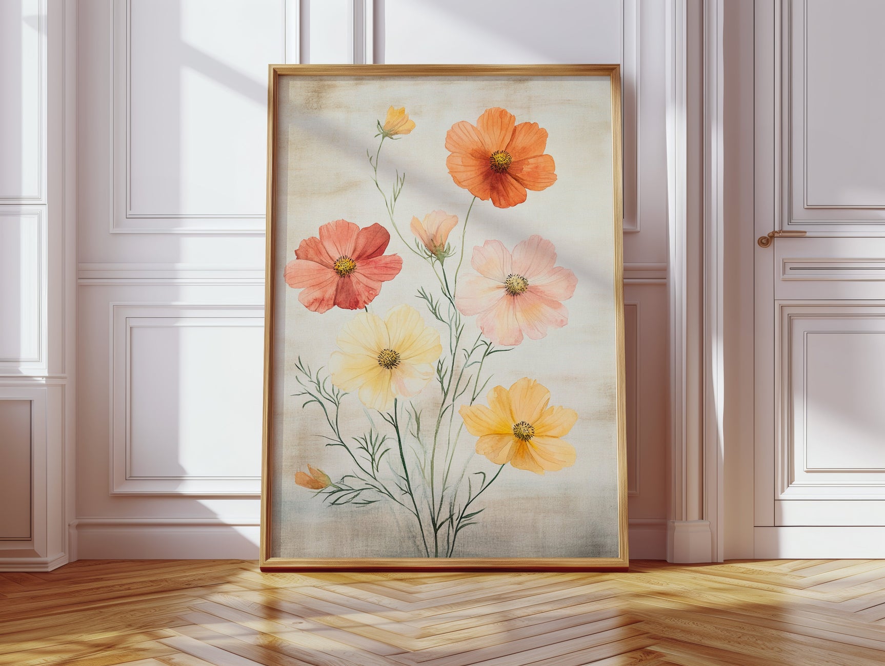 Sunlit Pastel Blossoms
