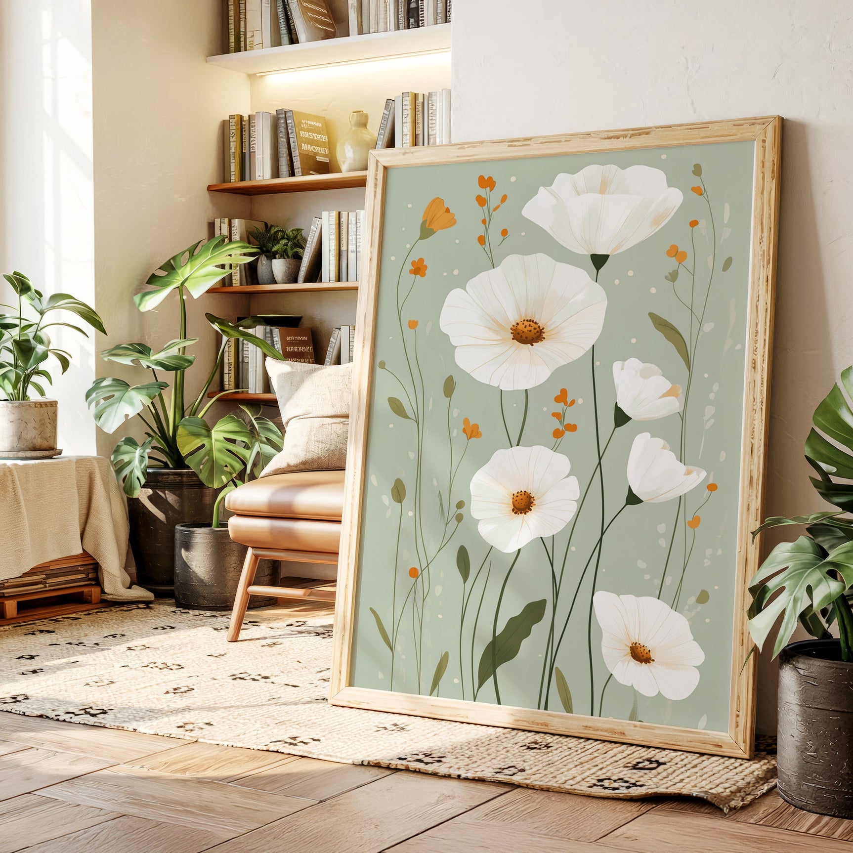 Tranquil Meadows - Modern Floral Canvas Art
