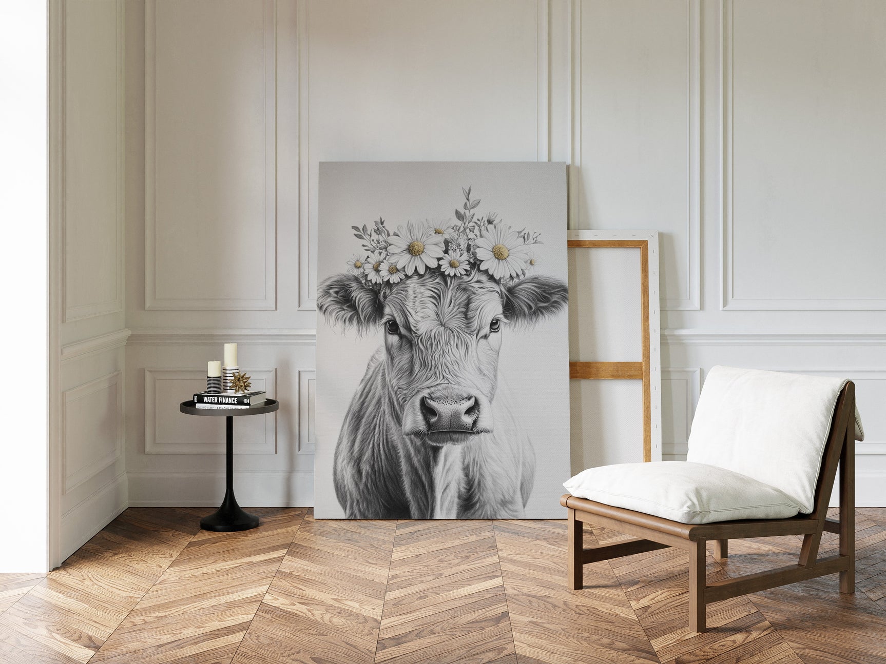 Rustic Daisy Cow