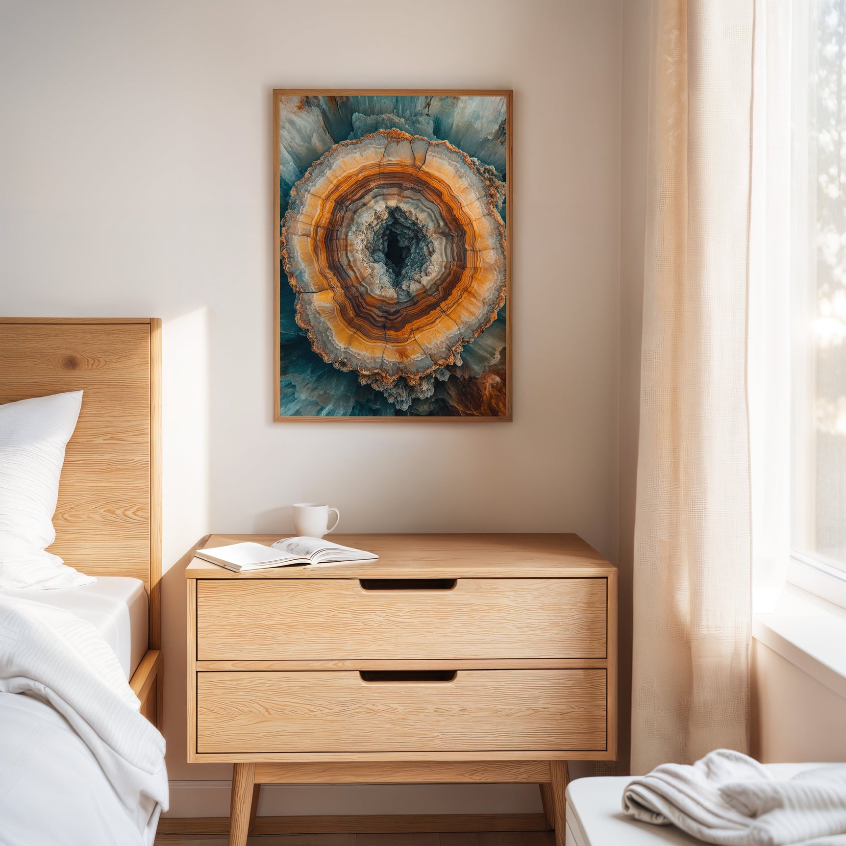 Ethereal Geode - Earthy Abstract Art