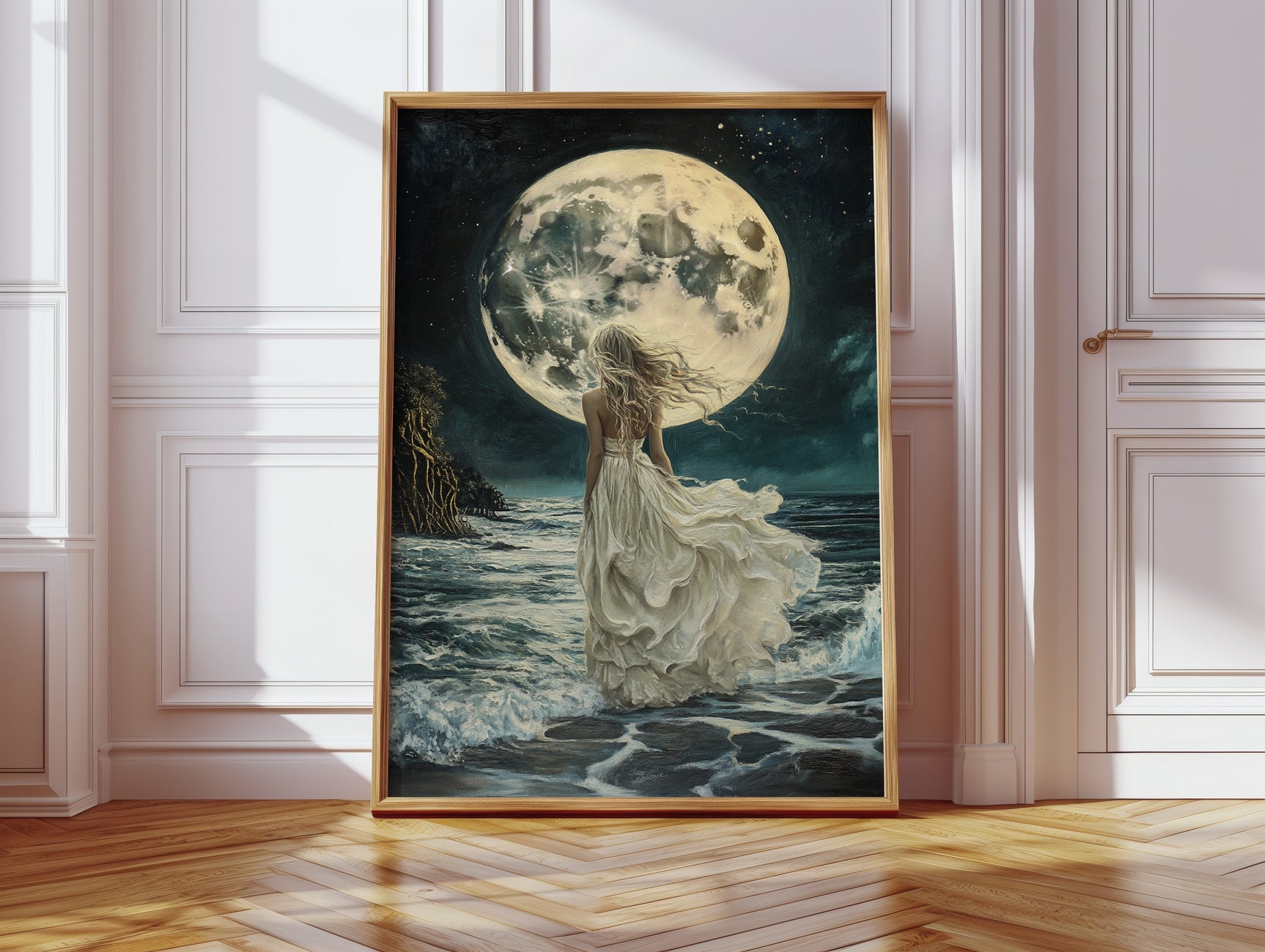 Lunar Reverie by the Sea