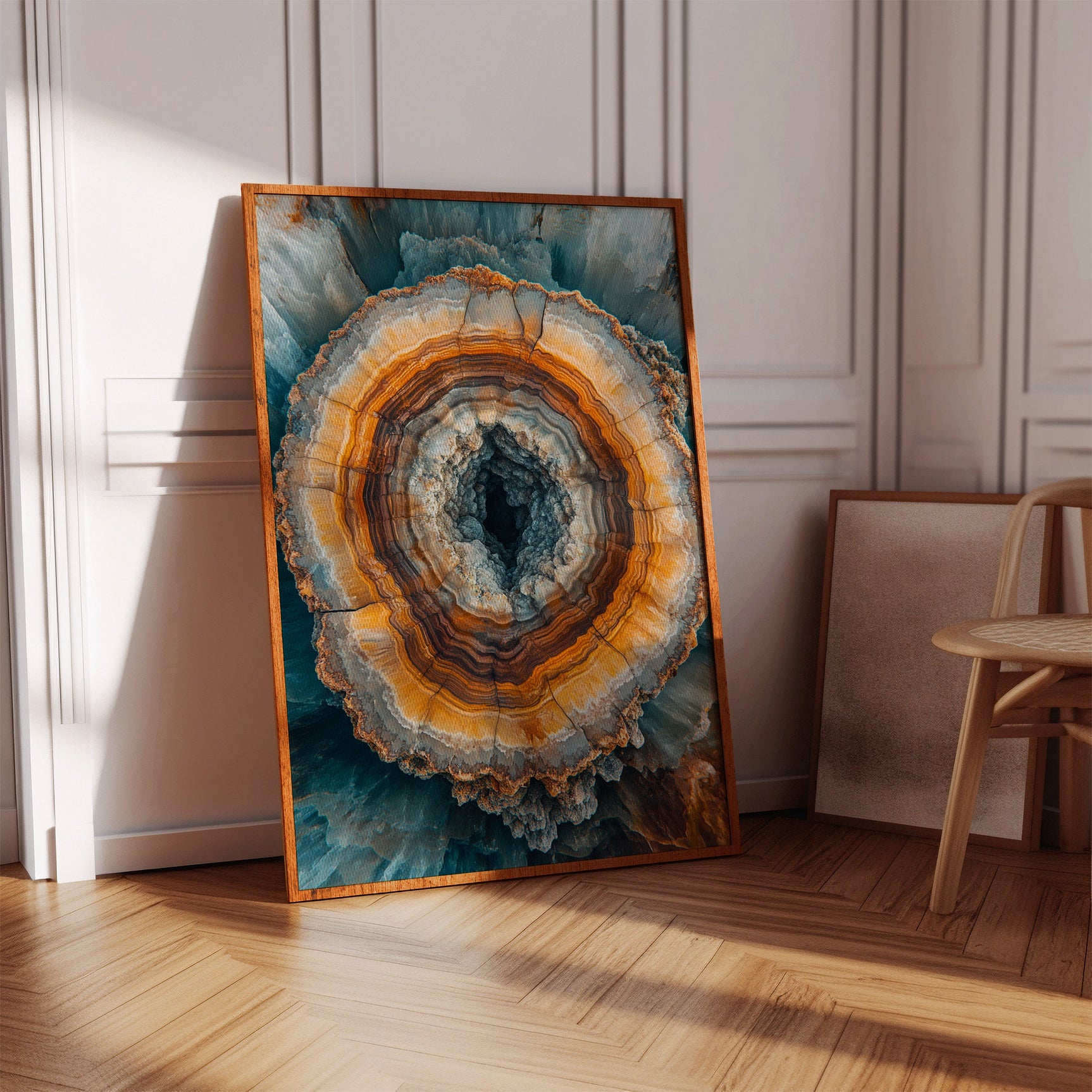 Ethereal Geode - Earthy Abstract Art