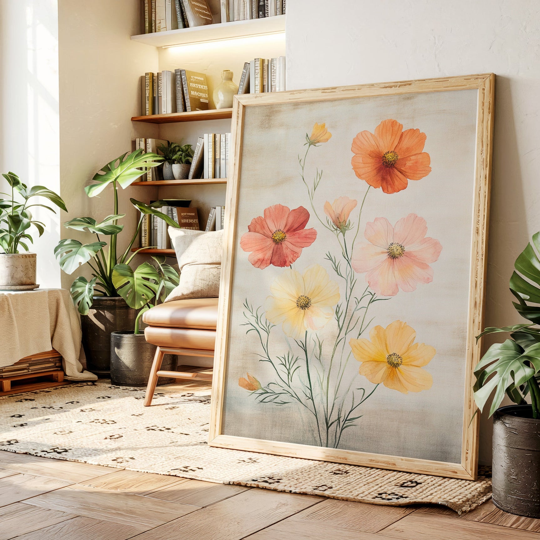 Sunlit Pastel Blossoms