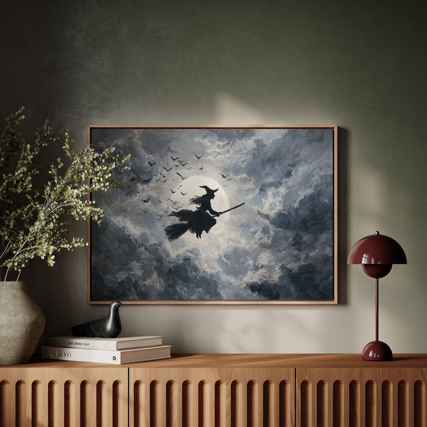 Midnight Flight Under Moonlit Skies